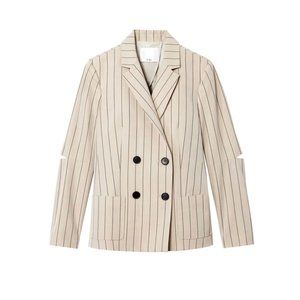 [SOLD] Tibi Tropical Wool Blazer with Sleeve Slit, Size 6